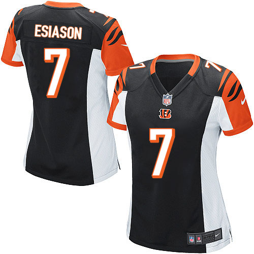 Women's Game Boomer Esiason Nike Jersey Black Home - #7 NFL Cincinnati Bengals